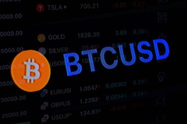 Borsadan Bitcoin grafik fotoğrafı