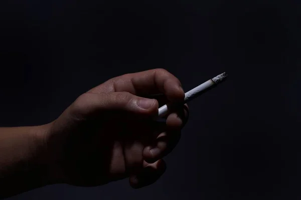 Close Picture Cigarette Hand — Foto de Stock