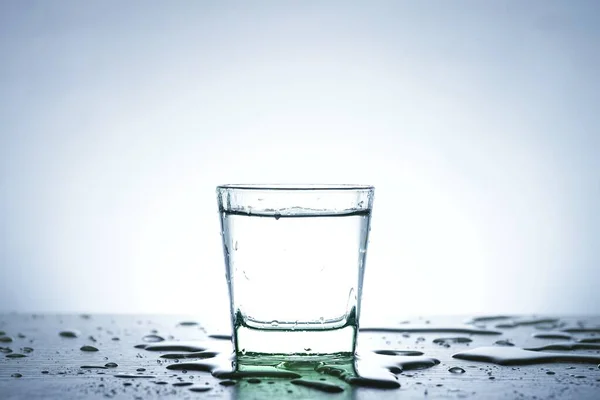 Close Photo Glass Water — Stockfoto