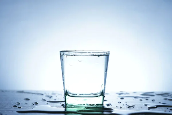 Close Photo Glass Water — Fotografia de Stock