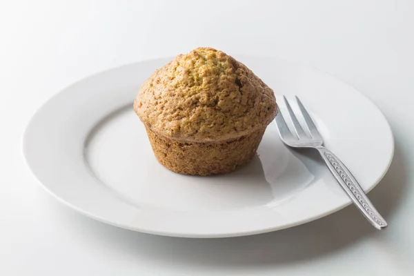 Muffin Plato Blanco — Foto de Stock