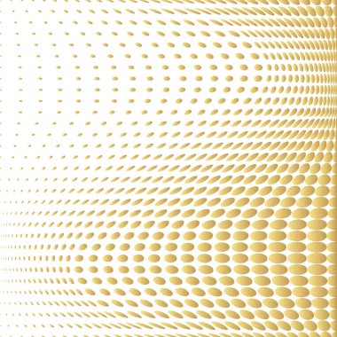 Soyut altın yarım ton noktalı dalga arkaplanı