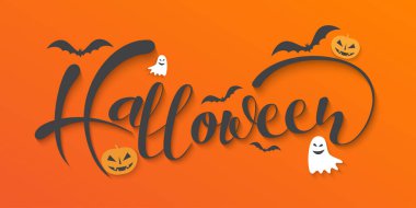 Cadılar Bayramı pankartları arka plan vektör illüstrasyonuName