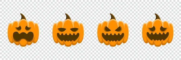 Enge Gezicht Pompoen Geest Illustratie Voor Halloween — Stockvector