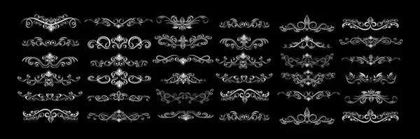 Big Collection Swirl Decorative Elements Design — Stock Vector