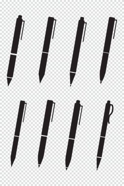 Kalem simgesi seti. Kalem sembolü koleksiyonu. Düzenlenebilir vektör