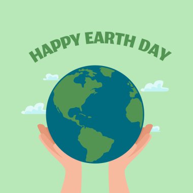 Happy earth day concept. Vector editable
