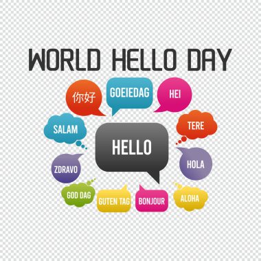World Hello Day Vector Illustration
