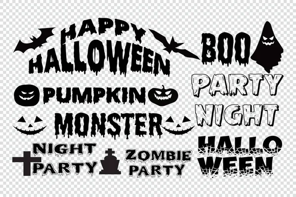 Typography Design Halloween Events — Stockvector