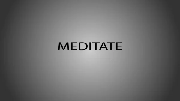 Antecedentes Motivadores Estilo Minimalismo Con Meditación Inscripción — Foto de Stock