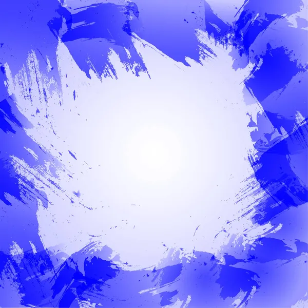 サンプルテキスト付き抽象ブルーの水彩フレーム — ストック写真