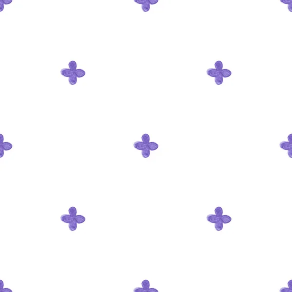 Geometrisches Nahtloses Muster Mit Kleinen Blauen Handgemalten Kreuzen Auf Weißem — Stockfoto