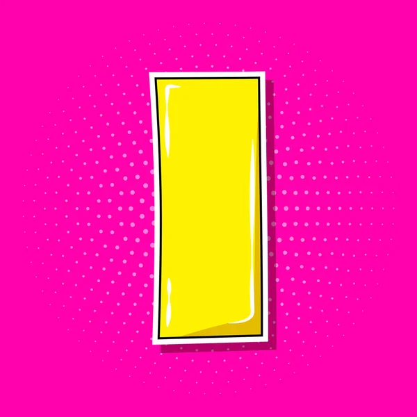 Pop Art Yellow Number Pink Dotted Background Vector Illustration — Vetor de Stock