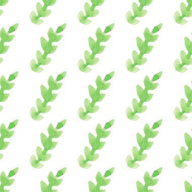 Elle çizilmiş suluboya, beyaz yapraklı kırmızı dallar. Yaz, bahar mevsimi. Tekstil, baskı vs. için organik, doğal, tazelik kavramı.