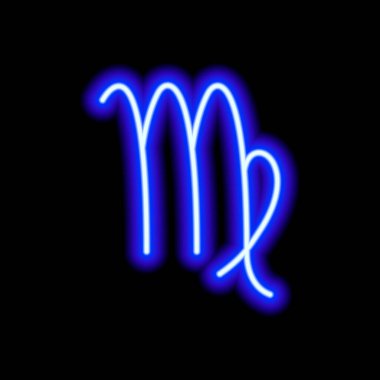 Mavi neon burcu Başak burcu. Tahminler, astroloji, yıldız falı.