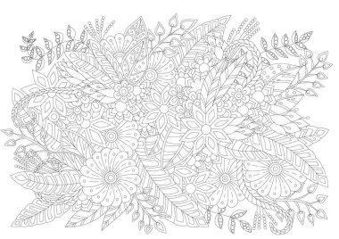 Renklendirme için çiçek resmi