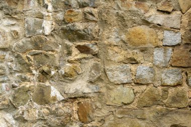 Eski bir kalenin eski duvarı.