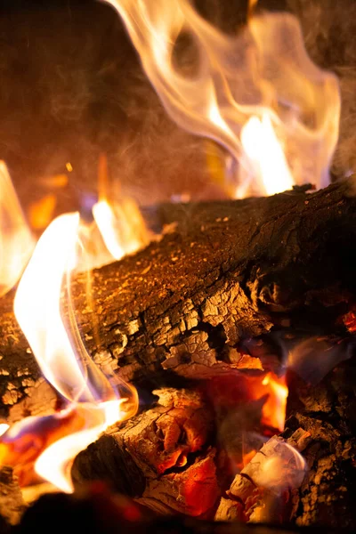 macro of a fire pit