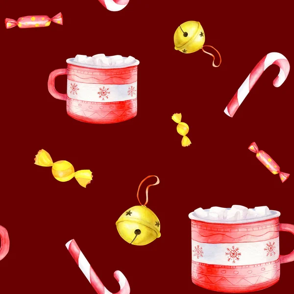 suluboya Noel desenli fincan çan lolipop şekeri