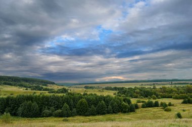 Bulutlu ve Ormanlı manzara