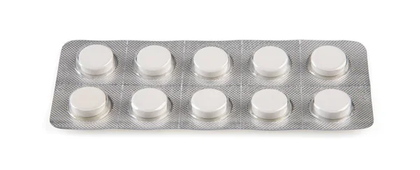 Pills Packaging Sheets Blister Isloated Backgroung — Stock Photo, Image