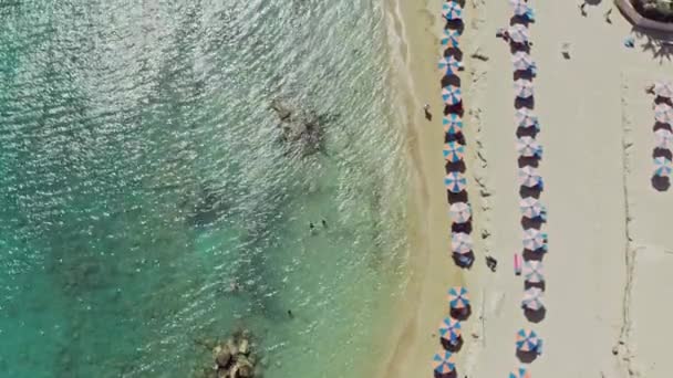 Vista aérea Playa de Chipre. — Vídeo de stock
