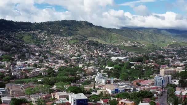 Luchtfoto Tegucigalpa Honduras — Stockvideo