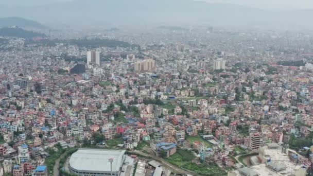 Luchtfoto Kathmandu stadsgezicht. — Stockvideo