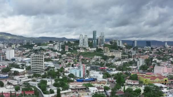 Aerial view cityscape of Tegucigalpa Honduras. — Stock Video