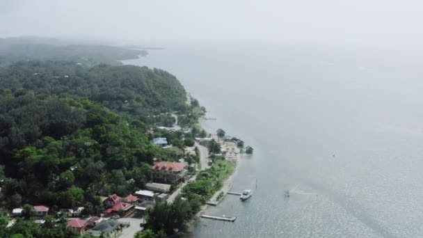 Hava görüntüsü Roatan Honduras — Stok video