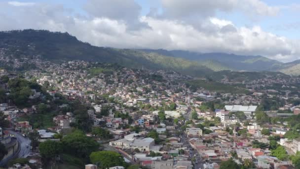 Вид с воздуха Tegucigalpa Гондурас — стоковое видео