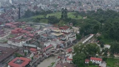 Hava görüntüsü Pashupatimath Katmandu nepal.