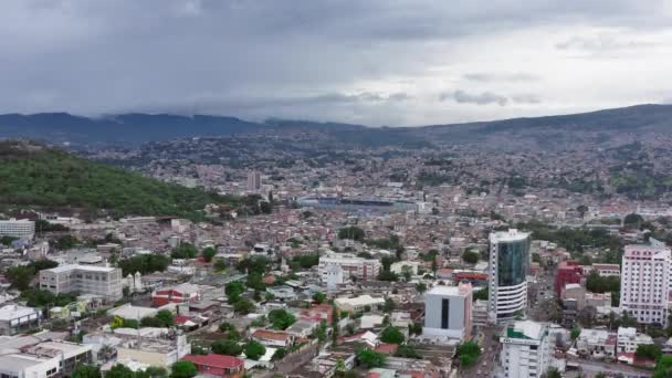 Vista aérea Paisaje urbano de Tegucigalpa. — Vídeos de Stock