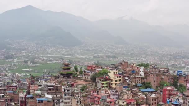 Flygbild Katmandu Nepal. — Stockvideo