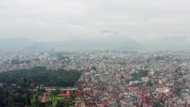 Aerial view Kathmandu Nepal. — Stock Video