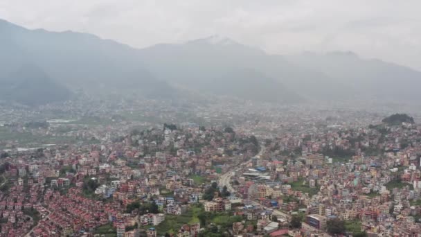 Widok z lotu ptaka na Katmandu Himalaje. — Wideo stockowe