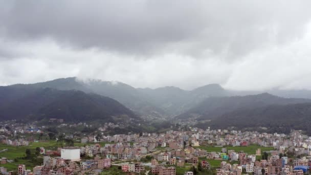 尼泊尔加德满都的空中景观. — 图库视频影像