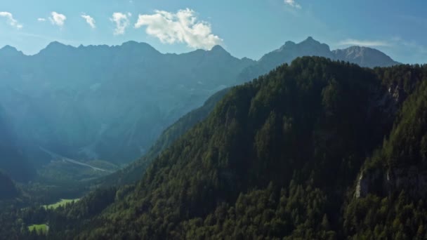 Vista aérea Alpes Eslovénia.. — Vídeo de Stock