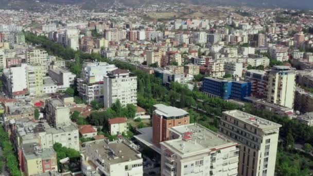 Vista aérea Tirana Albania — Vídeos de Stock