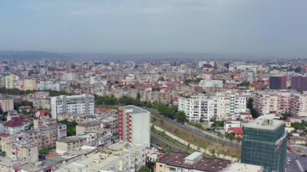 Letecký pohled Tirana Albania. — Stock video