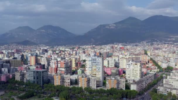 Luftaufnahme Tirana Albanien. — Stockvideo