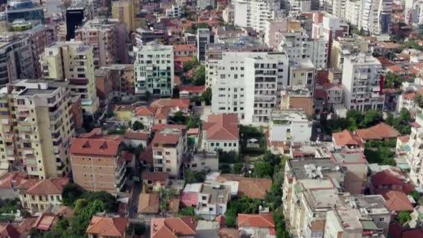 Vista aérea Tirana Albânia. — Vídeo de Stock