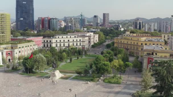 Vista aérea Tirana Albania. — Vídeos de Stock