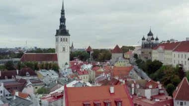 Havadan bakıldığında Tallinn Estonya.