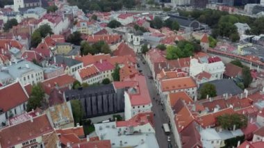 Havadan bakıldığında Tallinn Estonya. 
