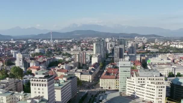 Вид з повітря Любляна Словенія. — стокове відео