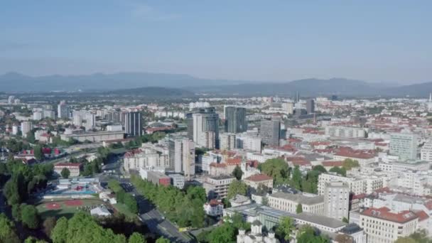 Légi felvétel Ljubljana Szlovénia. — Stock videók