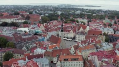 Havadan bakıldığında Tallinn Estonya. 