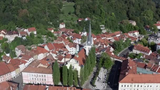 Vedere aeriană Ljubljana Slovenia. — Videoclip de stoc