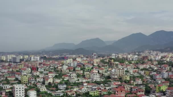 Aerial view Tirana Albania. — Stock Video